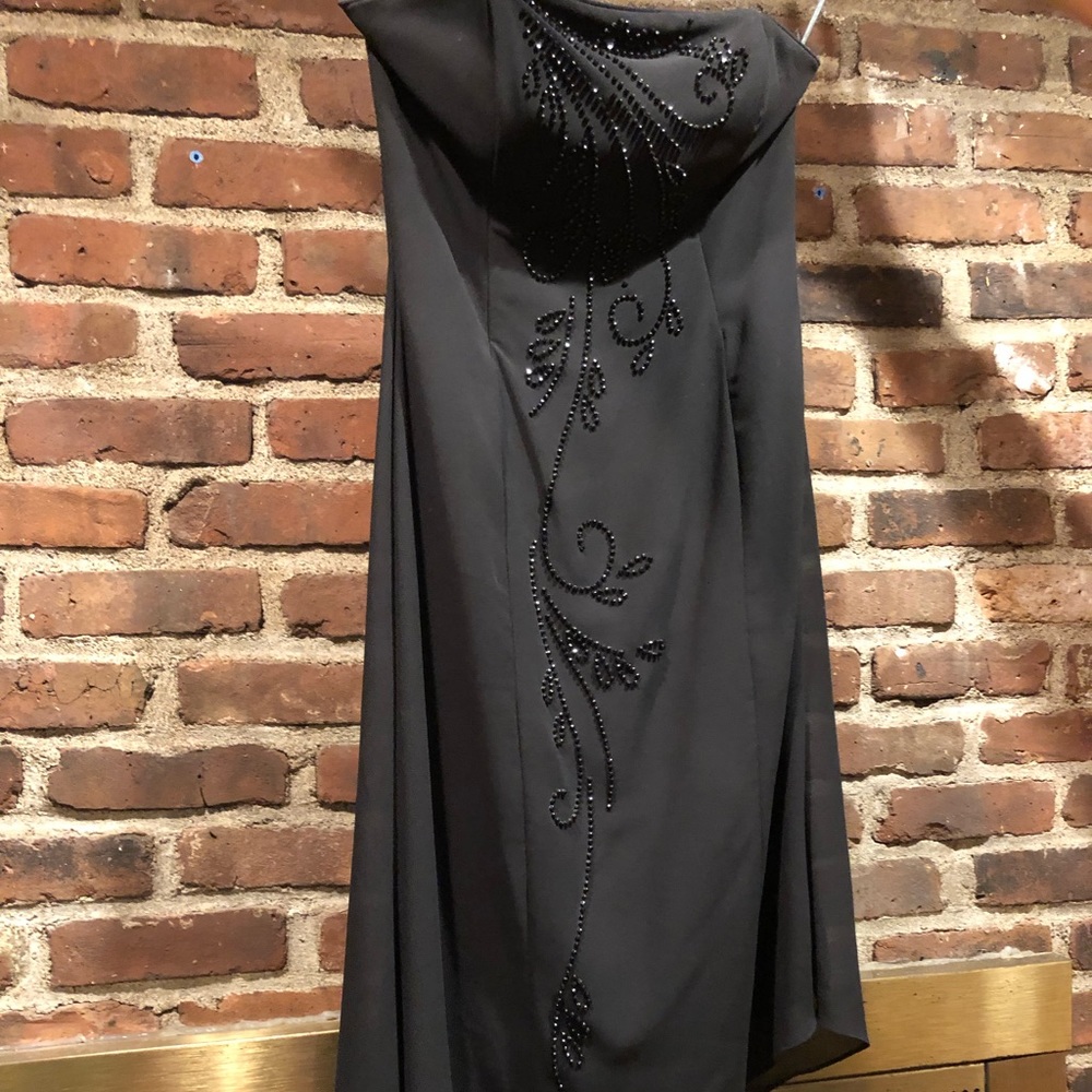 Scott McClintock Strapless Black Cocktail Dress